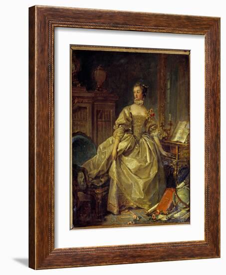 Portrait En Pied De Jeanne Antoinette Poisson, Marquise De Pompadour (Dit Madame De Pompadour, 1722-Francois Boucher-Framed Giclee Print