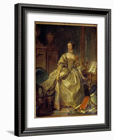 Portrait En Pied De Jeanne Antoinette Poisson, Marquise De Pompadour (Dit Madame De Pompadour, 1722-Francois Boucher-Framed Giclee Print