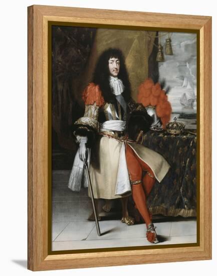 Portrait en pied de Louis XIV (1638-1715), roi de France et de Navarre-Claude Lefebvre-Framed Premier Image Canvas