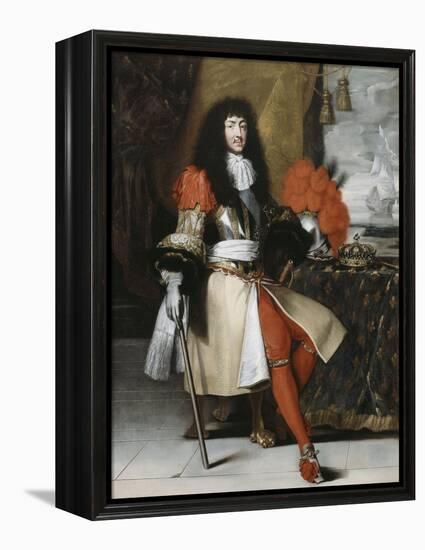 Portrait en pied de Louis XIV (1638-1715), roi de France et de Navarre-Claude Lefebvre-Framed Premier Image Canvas