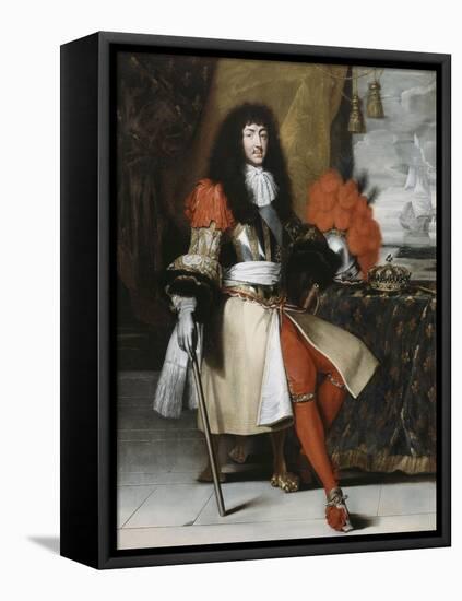 Portrait en pied de Louis XIV (1638-1715), roi de France et de Navarre-Claude Lefebvre-Framed Premier Image Canvas