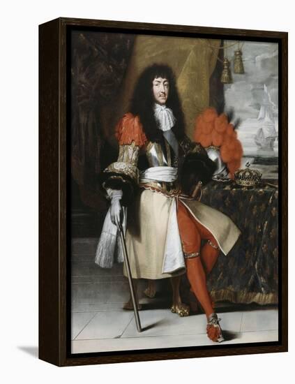 Portrait en pied de Louis XIV (1638-1715), roi de France et de Navarre-Claude Lefebvre-Framed Premier Image Canvas