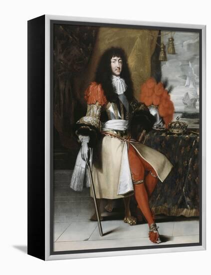 Portrait en pied de Louis XIV (1638-1715), roi de France et de Navarre-Claude Lefebvre-Framed Premier Image Canvas