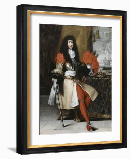 Portrait en pied de Louis XIV (1638-1715), roi de France et de Navarre-Claude Lefebvre-Framed Giclee Print