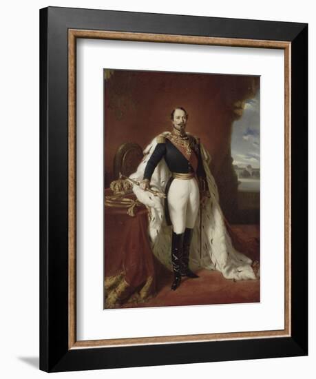 Portrait en pied de Napoléon III-Franz Xaver Winterhalter-Framed Giclee Print