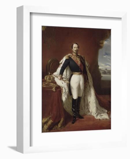 Portrait en pied de Napoléon III-Franz Xaver Winterhalter-Framed Giclee Print