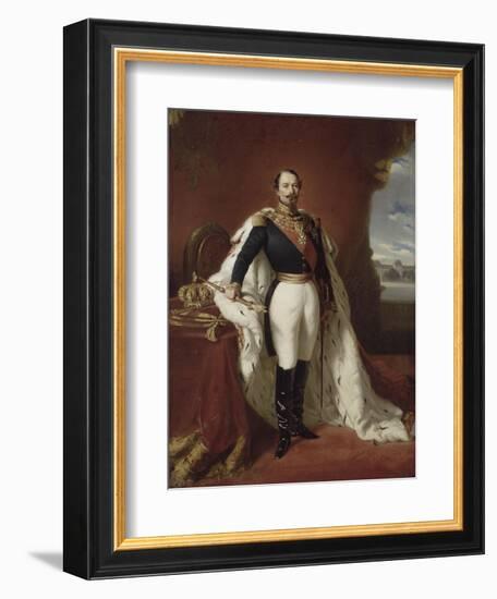 Portrait en pied de Napoléon III-Franz Xaver Winterhalter-Framed Giclee Print