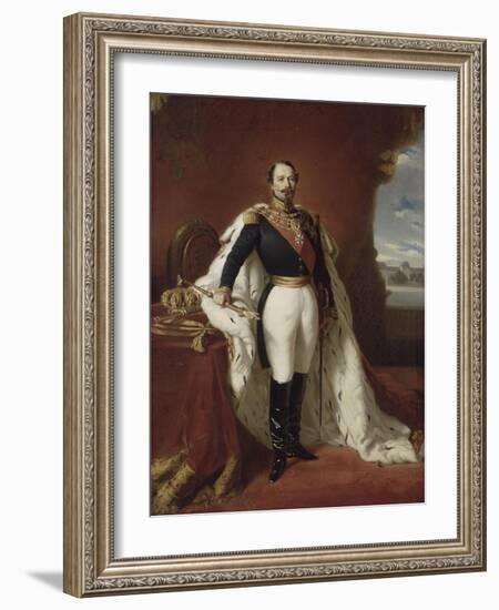 Portrait en pied de Napoléon III-Franz Xaver Winterhalter-Framed Giclee Print