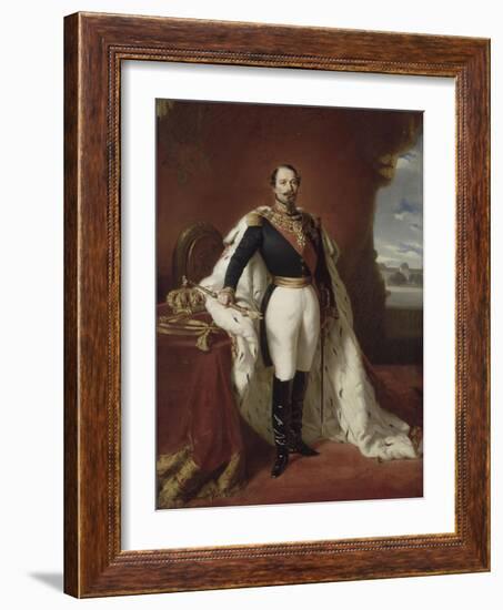 Portrait en pied de Napoléon III-Franz Xaver Winterhalter-Framed Giclee Print