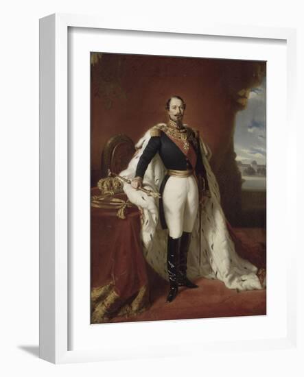 Portrait en pied de Napoléon III-Franz Xaver Winterhalter-Framed Giclee Print