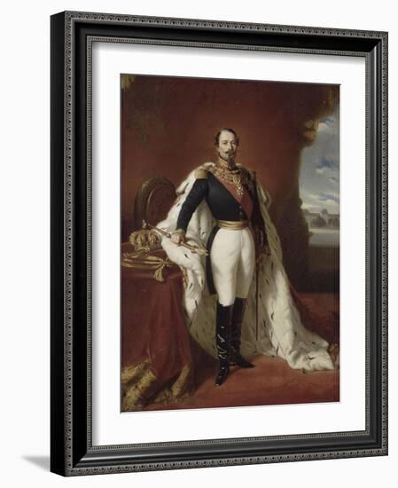 Portrait en pied de Napoléon III-Franz Xaver Winterhalter-Framed Giclee Print