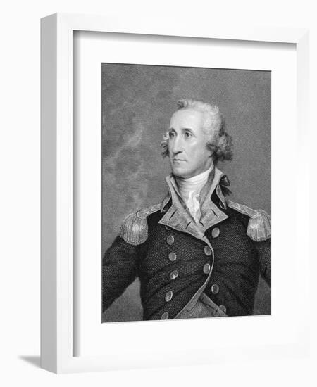 Portrait Engraving of George Washington after Painting-John Trumbull-Framed Giclee Print