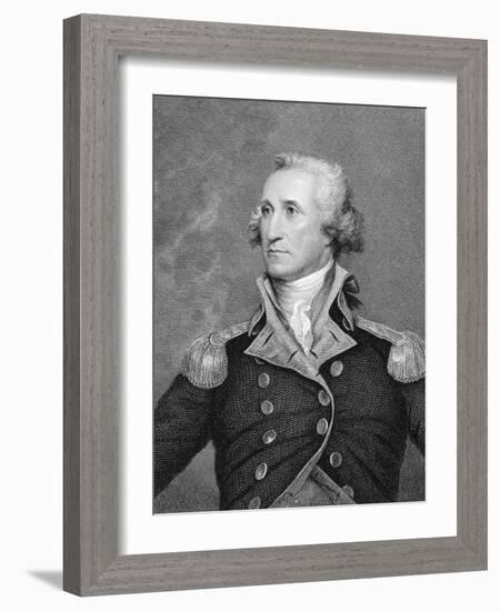 Portrait Engraving of George Washington after Painting-John Trumbull-Framed Giclee Print