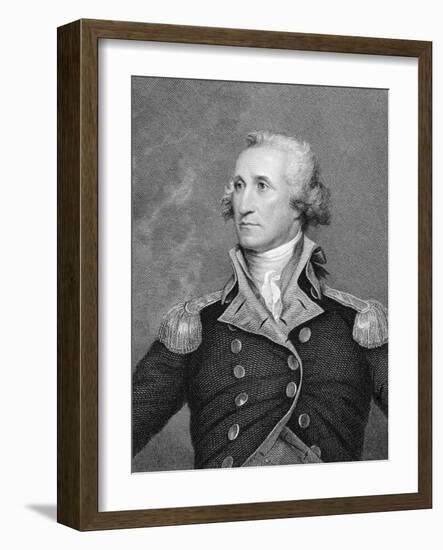 Portrait Engraving of George Washington after Painting-John Trumbull-Framed Giclee Print