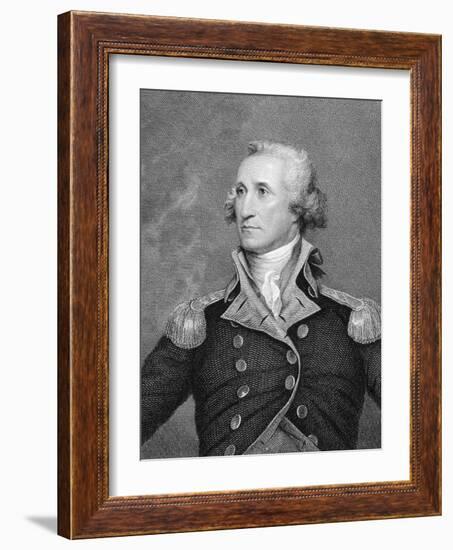 Portrait Engraving of George Washington after Painting-John Trumbull-Framed Giclee Print