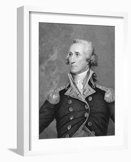 Portrait Engraving of George Washington after Painting-John Trumbull-Framed Giclee Print