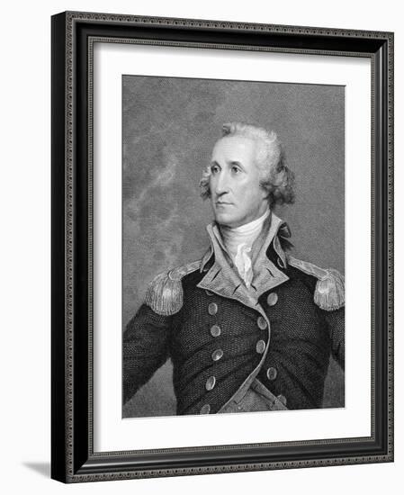 Portrait Engraving of George Washington after Painting-John Trumbull-Framed Giclee Print