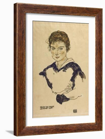 Portrait Fraulein Toni Rieger-Egon Schiele-Framed Giclee Print