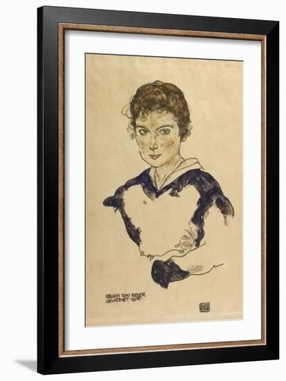 Portrait Fraulein Toni Rieger-Egon Schiele-Framed Giclee Print