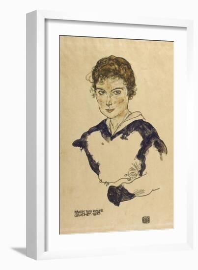 Portrait Fraulein Toni Rieger-Egon Schiele-Framed Giclee Print