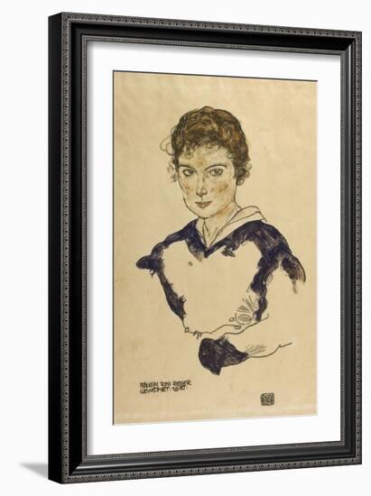 Portrait Fraulein Toni Rieger-Egon Schiele-Framed Giclee Print