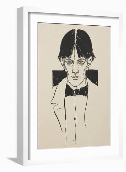 Portrait from a book of fifty drawings, 1899 drawing-Aubrey Beardsley-Framed Giclee Print