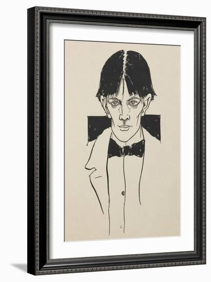 Portrait from a book of fifty drawings, 1899 drawing-Aubrey Beardsley-Framed Giclee Print