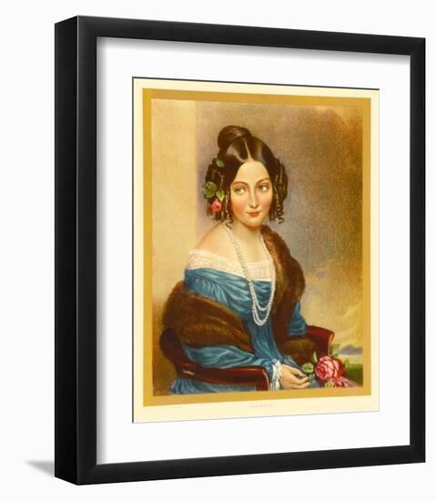 Portrait: Girl in Blue-null-Framed Collectable Print