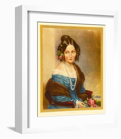 Portrait: Girl in Blue-null-Framed Collectable Print