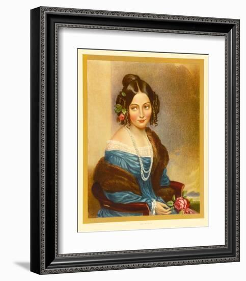 Portrait: Girl in Blue-null-Framed Collectable Print