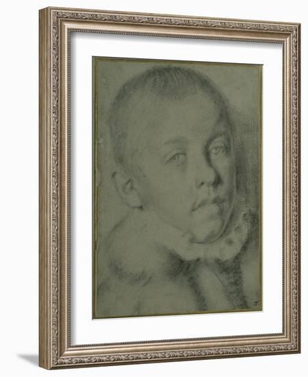 Portrait-Head of a Young Boy-Annibale Carracci-Framed Giclee Print