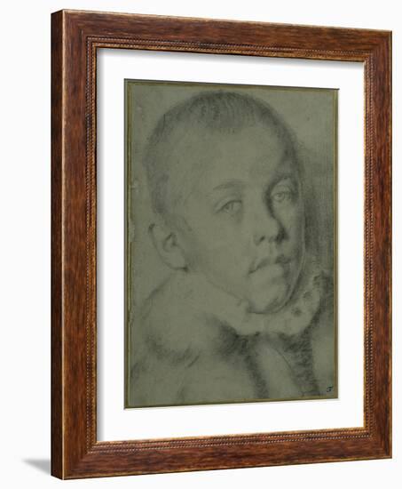 Portrait-Head of a Young Boy-Annibale Carracci-Framed Giclee Print