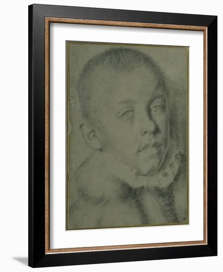 Portrait-Head of a Young Boy-Annibale Carracci-Framed Giclee Print