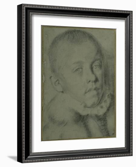 Portrait-Head of a Young Boy-Annibale Carracci-Framed Giclee Print