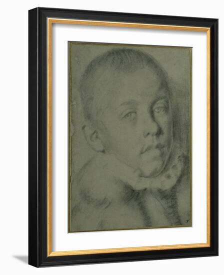 Portrait-Head of a Young Boy-Annibale Carracci-Framed Giclee Print