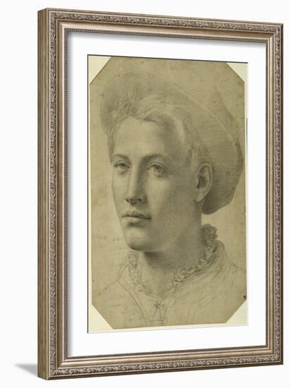 Portrait Head of a Youth Wearing a Cap, C.1530-40-null-Framed Giclee Print