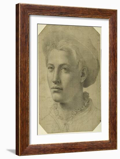 Portrait Head of a Youth Wearing a Cap, C.1530-40-null-Framed Giclee Print