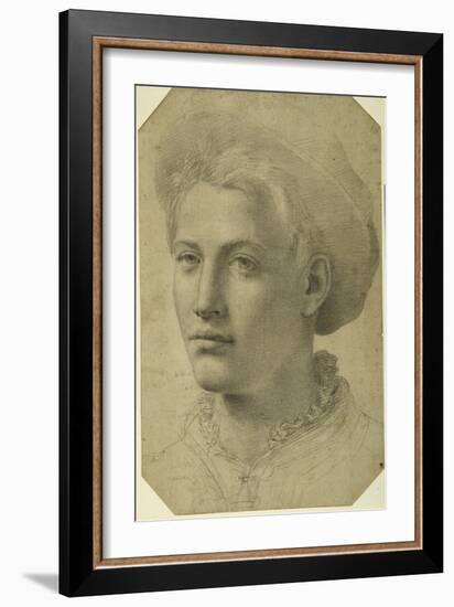 Portrait Head of a Youth Wearing a Cap, C.1530-40-null-Framed Giclee Print