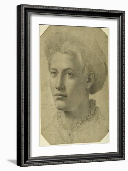 Portrait Head of a Youth Wearing a Cap, C.1530-40-null-Framed Giclee Print