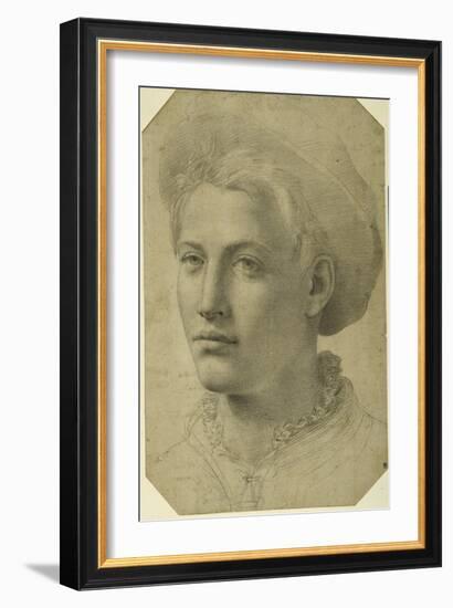 Portrait Head of a Youth Wearing a Cap, C.1530-40-null-Framed Giclee Print