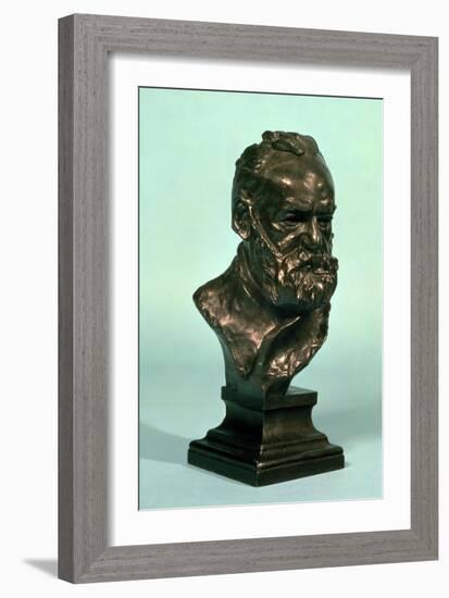 Portrait Head of Victor Hugo-Auguste Rodin-Framed Giclee Print