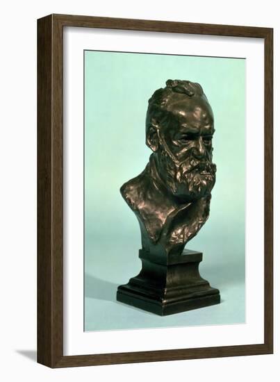 Portrait Head of Victor Hugo-Auguste Rodin-Framed Giclee Print