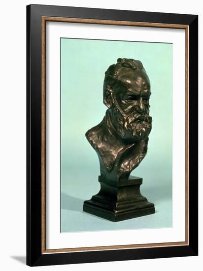 Portrait Head of Victor Hugo-Auguste Rodin-Framed Giclee Print