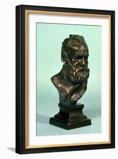 Portrait Head of Victor Hugo-Auguste Rodin-Framed Giclee Print