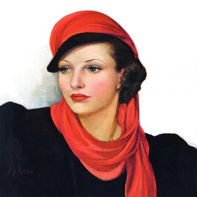'"Portrait in Black and Red,"January 7, 1939' Giclee Print Neysa