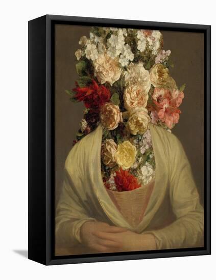 Portrait in Bloom I-Annie Warren-Framed Stretched Canvas