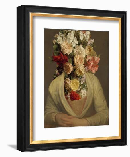 Portrait in Bloom I-Annie Warren-Framed Premium Giclee Print