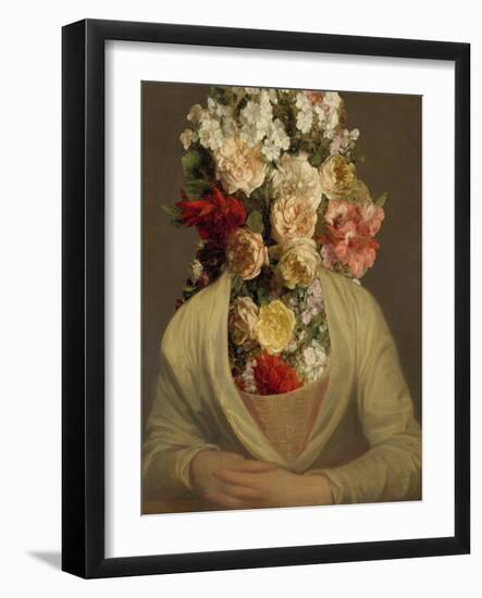 Portrait in Bloom I-Annie Warren-Framed Art Print