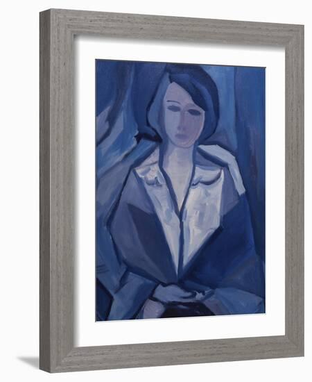 Portrait in Blue-Diana Ong-Framed Giclee Print