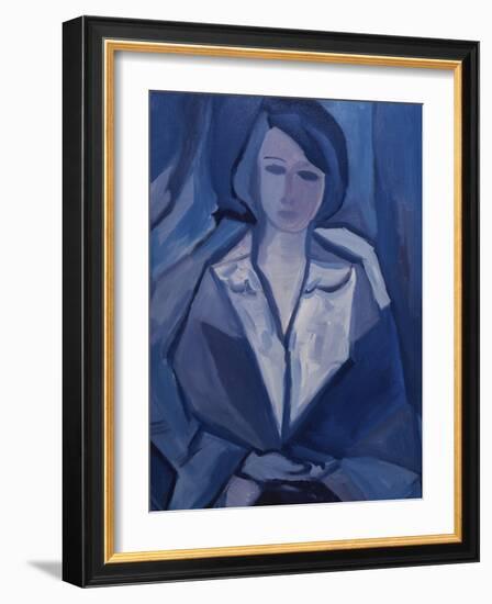 Portrait in Blue-Diana Ong-Framed Giclee Print